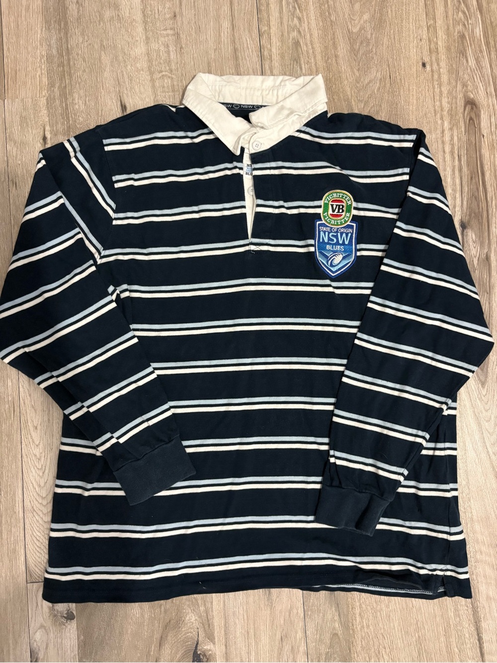 State of origin NSW Blues rugby striped long sleeve